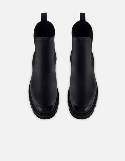 Botin Chelsea en piel florantik  color negro con suela tipo comando para hombre.