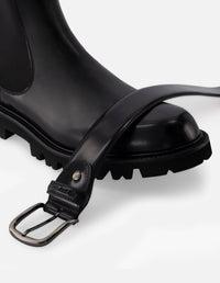 Botin Chelsea en piel florantik  color negro con suela tipo comando para hombre.