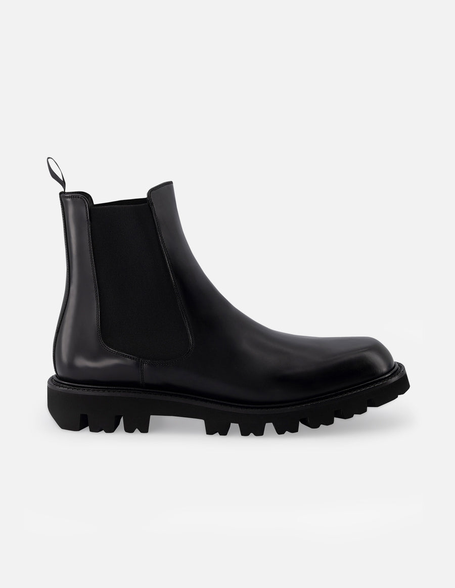 Botin Chelsea en piel florantik  color negro con suela tipo comando para hombre.