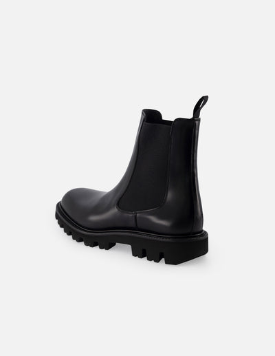 Botin Chelsea en piel florantik  color negro con suela tipo comando para hombre.
