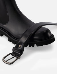 Cinturón en piel florantic color negro para hombre