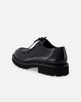 Wallabee en piel florantik y textil color negro con suela de goma para hombre.