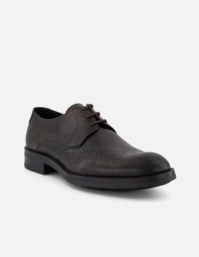 Zapato Blucher café piel para hombre con suela Gum Touch