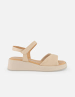 Sandalias blancas en piel para mujer con plantilla ultra cómoda