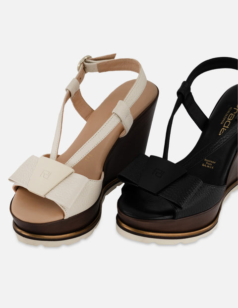 Sandalias blanco piel para mujer con tiras delgadas