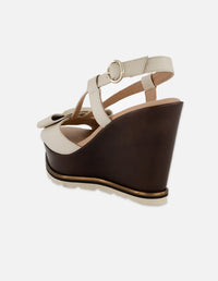 Sandalias blanco piel para mujer con tiras delgadas