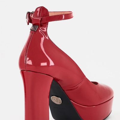 Zapatilla Alta Mary Jane en Charol con Plataforma