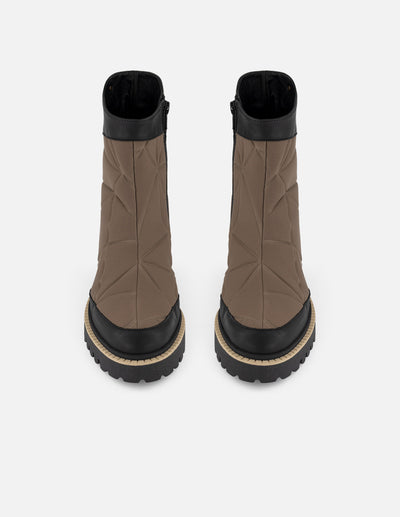 Botines bicolor textil para mujer charm Pd alcochado