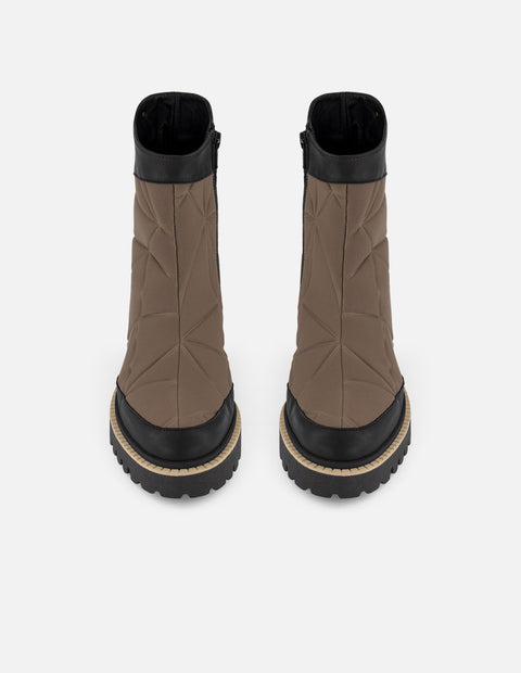 Botines bicolor textil para mujer charm Pd alcochado