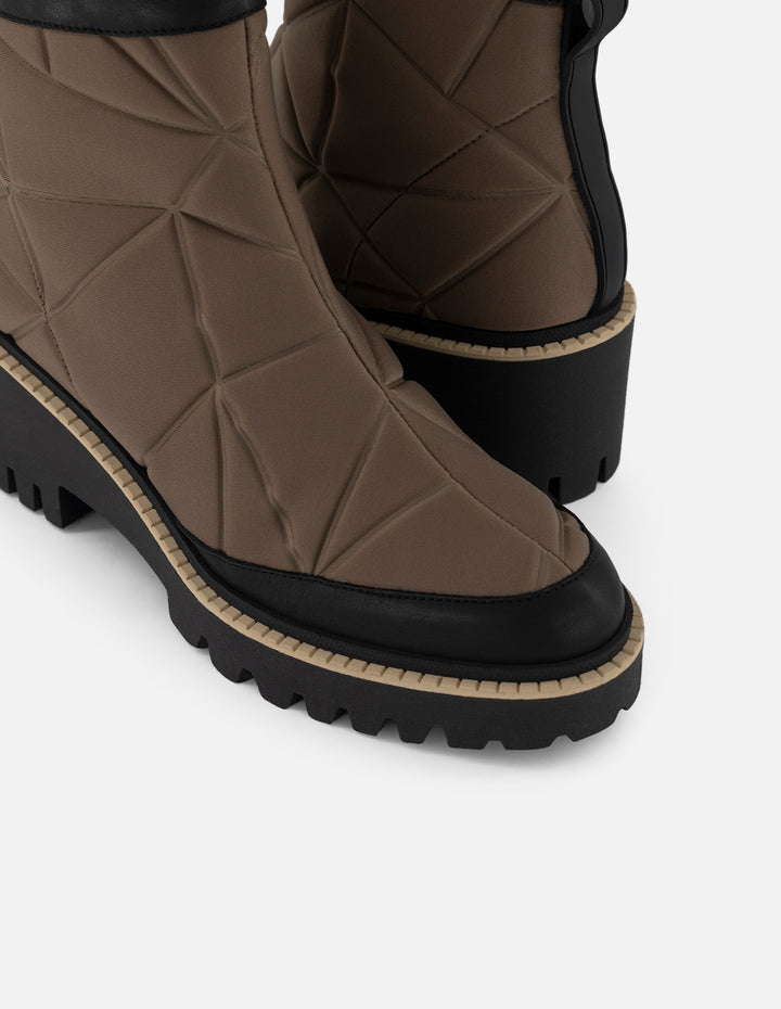 Botines bicolor textil para mujer charm Pd alcochado