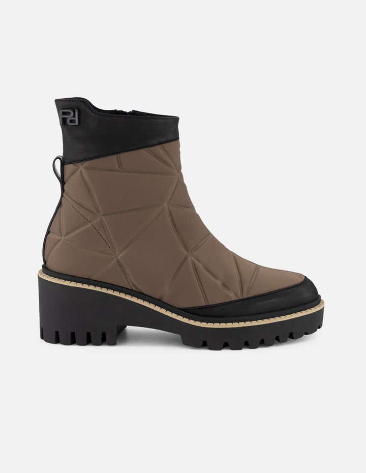 Botines bicolor textil para mujer charm Pd alcochado