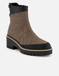 Botines bicolor textil para mujer charm Pd alcochado