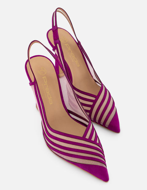 Zapatilla rosa reja para mujer con acabado aterciopelado