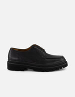 Zapato Blucher negro piel para hombre con suela comfort