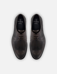 Zapato Blucher café piel para hombre con suela Gum Touch