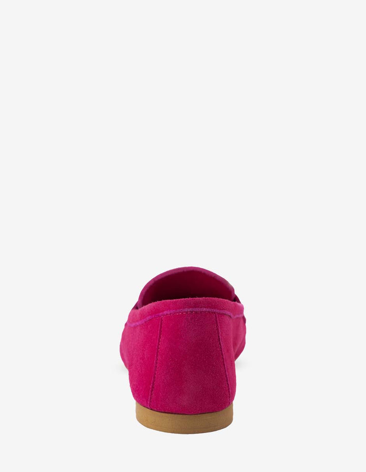 Mocasín en piel ante color rosa para mujer