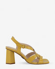 Sandalia en piel florantik color amarillo para mujer