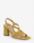Sandalia en piel florantik color amarillo para mujer