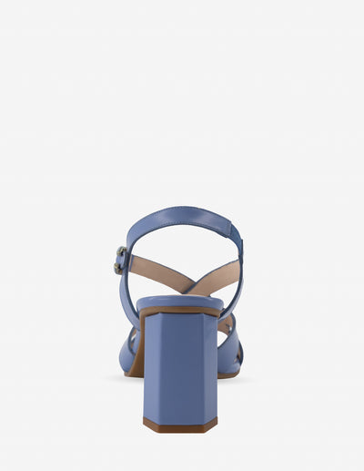 Sandalia en piel florantik color azul para mujer