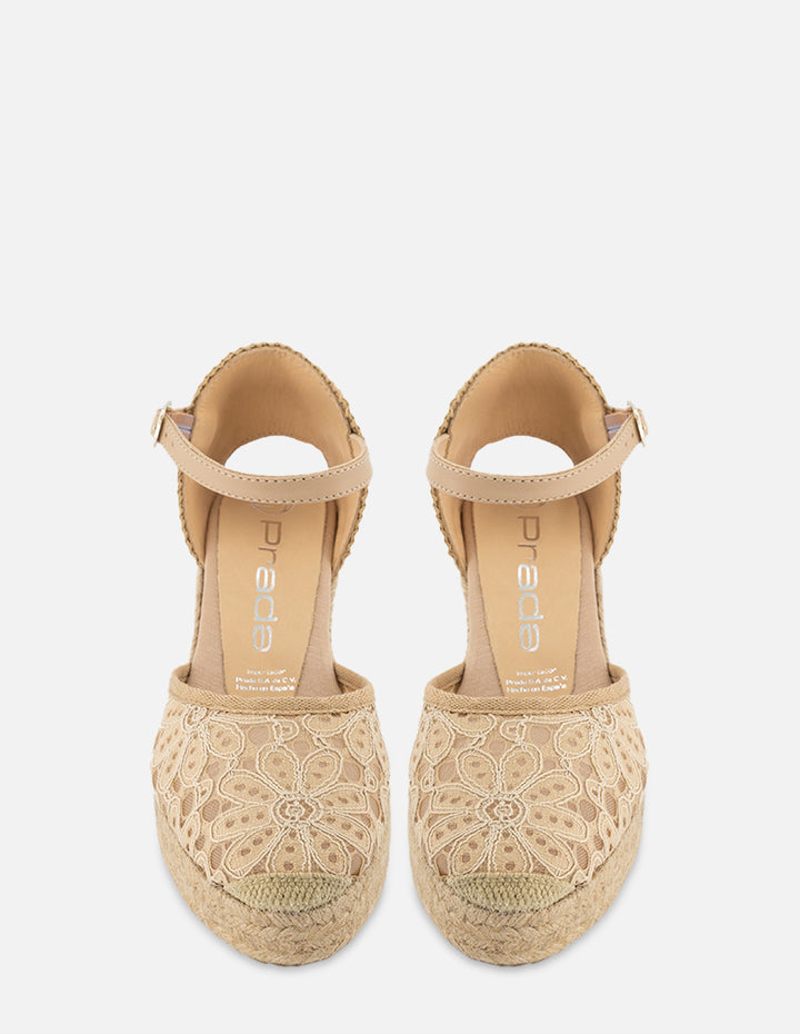 Alpargata en textil color beige para mujer