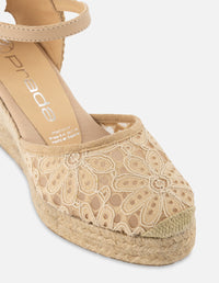 Alpargata en textil color beige para mujer