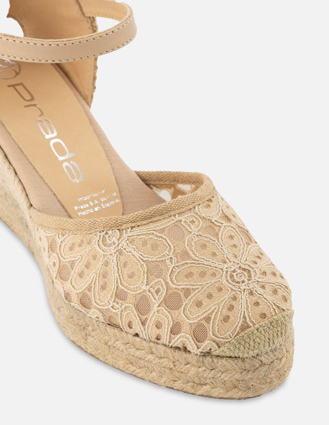 Alpargata en textil color beige para mujer