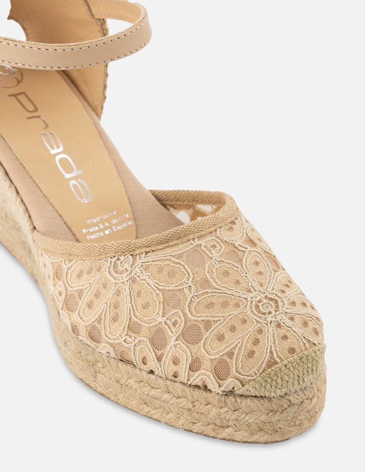 Alpargata en textil color beige para mujer