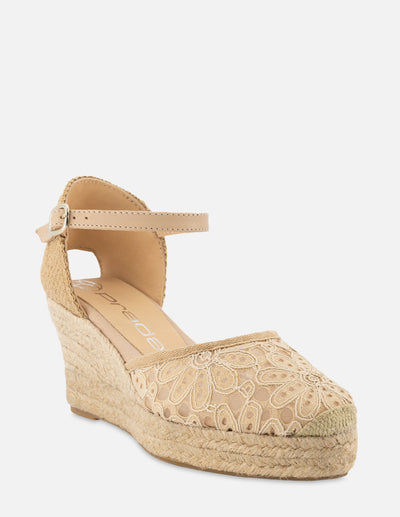 Alpargata en textil color beige para mujer