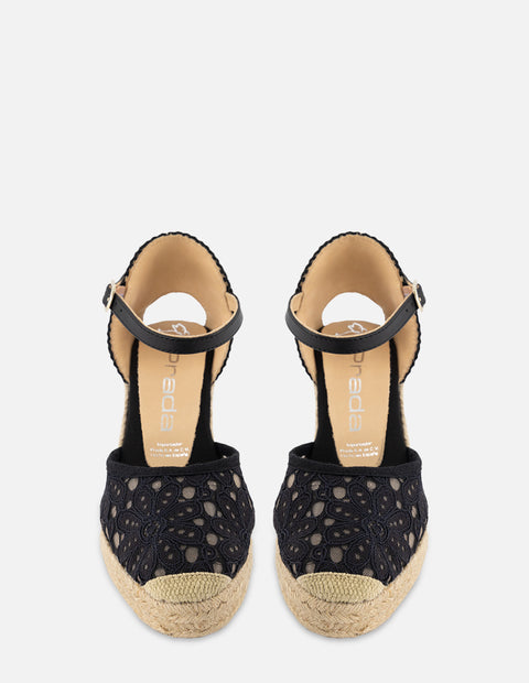 Alpargata en textil color negro para mujer