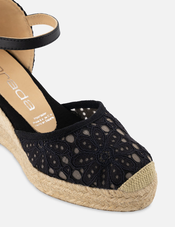 Alpargata en textil color negro para mujer
