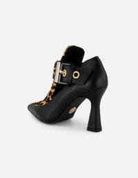 Botines animal print pelo de mujer pulsera ajustable