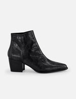 Botines negros piel grabado coco para mujer