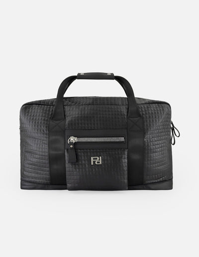 Maleta negra nylon para hombre con acabado acolchado