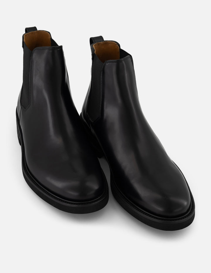 Botines Chelsea negro piel florantic hombre con suela dentada