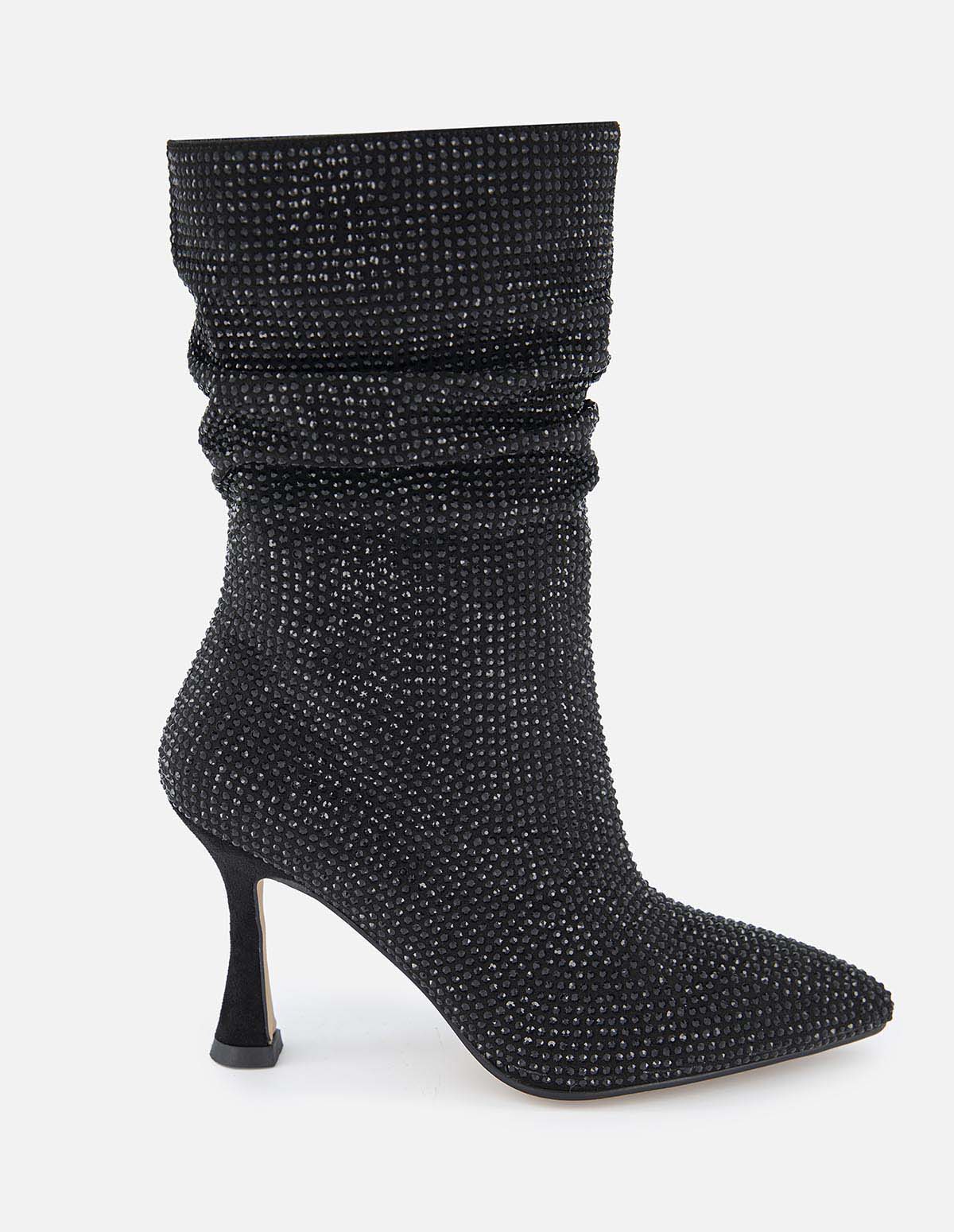 Zapato tipo Botín en textil con pedrería para mujer