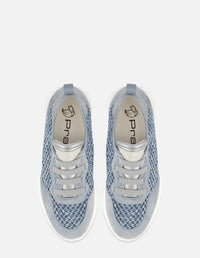 Tenis de rafia en color azul para mujer