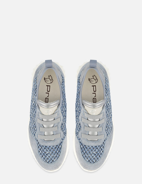 Tenis de rafia en color azul para mujer