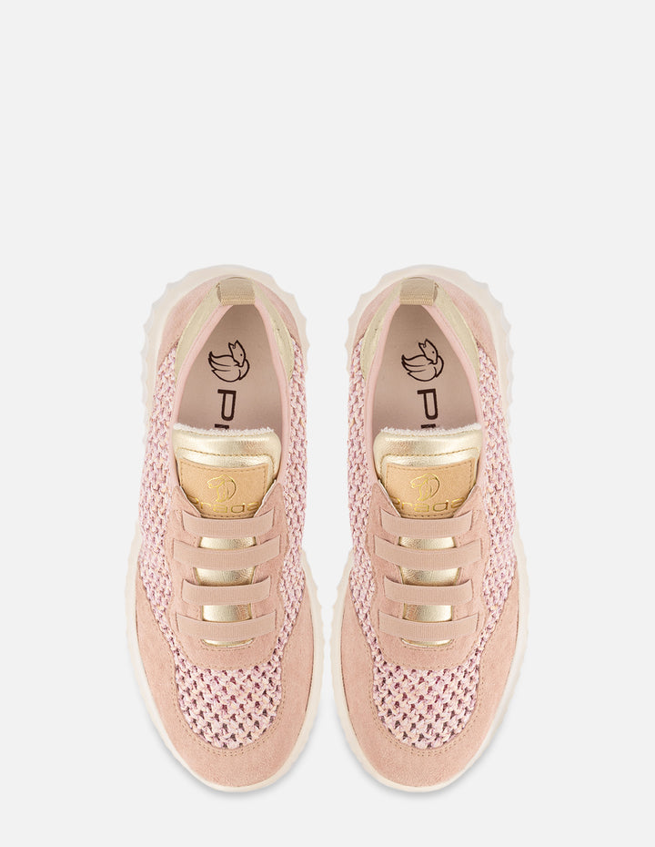 Tenis de rafia en color rosa para mujer