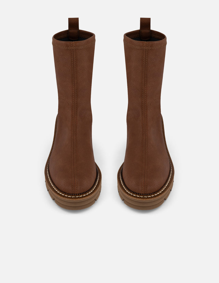 Botines café lycra piso ondas extralight mujer Prada