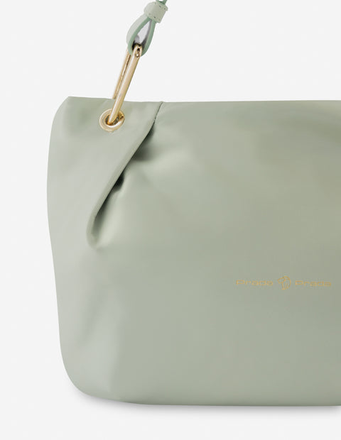 Bolso de hombro en piel verde para mujer