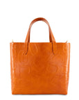 Bolso shopper anagrama letras Prada en piel color naranja para mujer