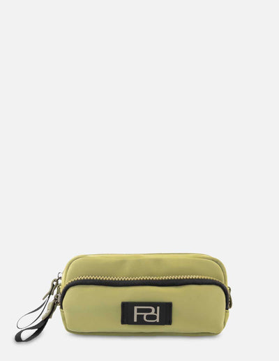 Neceser en textil color verde unisex