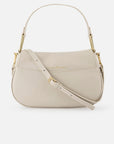 Bolso de hombro de piel color blanco para mujer