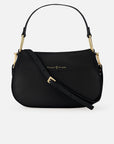 Bolso de hombro de piel color negro para mujer