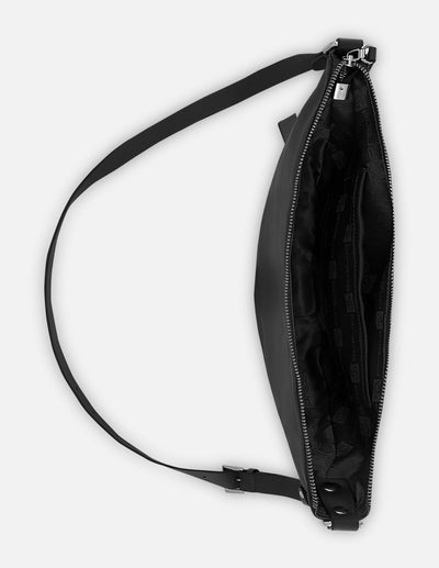 Bolso bandolera de piel color negro para mujer