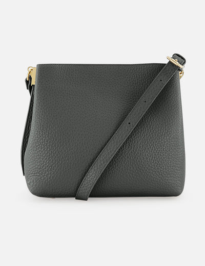 Bolso de hombro de piel color verde para mujer con detalle Pd