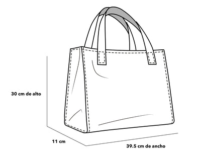 Bolso shopping de piel color negro para mujer