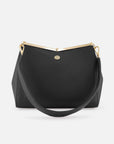 Bolso de mano de piel color negro para mujer