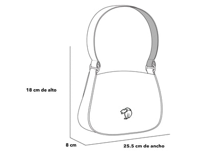 Bolso de hombro de pelo color naranja para mujer con detalles de apariencia jirafa