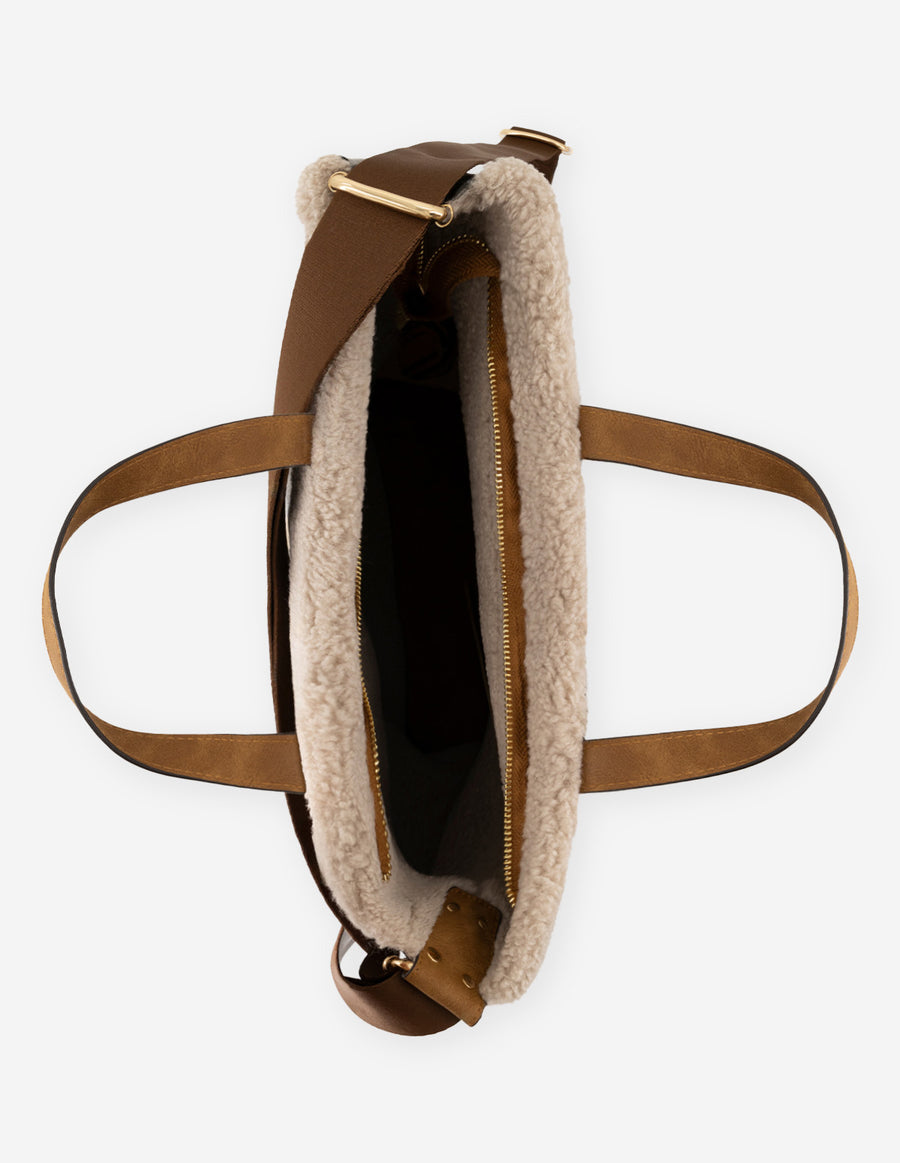Bolso multifuncional de textil color plomo para mujer